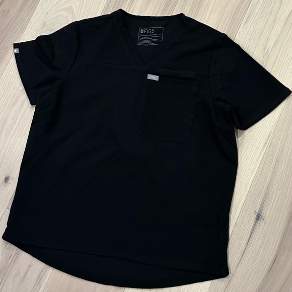 Figs Kaya Scrub Top in Black - Picture 1 of 4